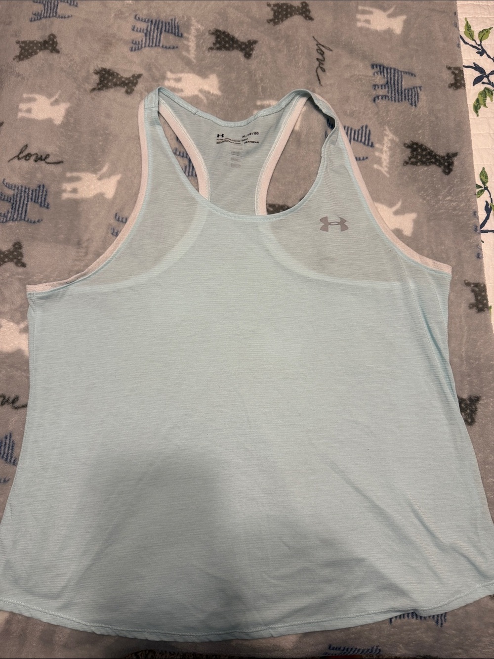 Under Armour Light Blue Racerback HeatGear Tank